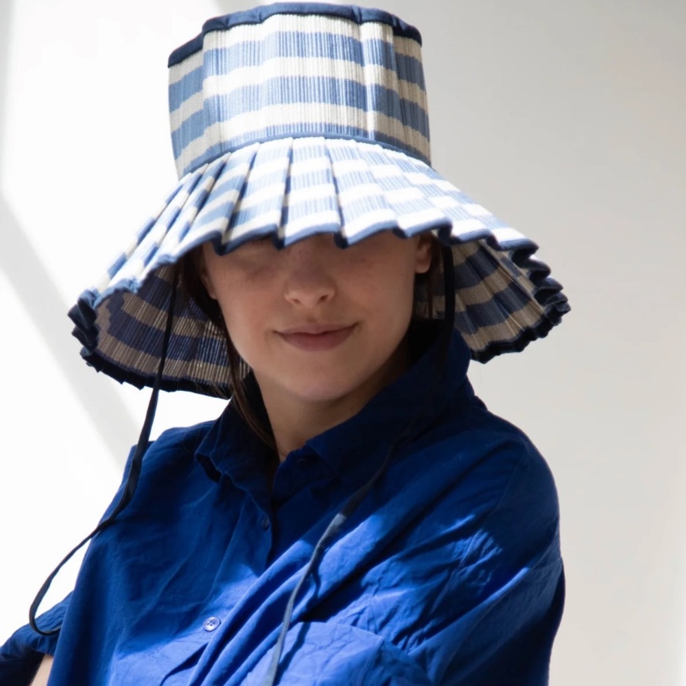 NWT Lorna Murray Island Capri Hat in Blue Grotto new